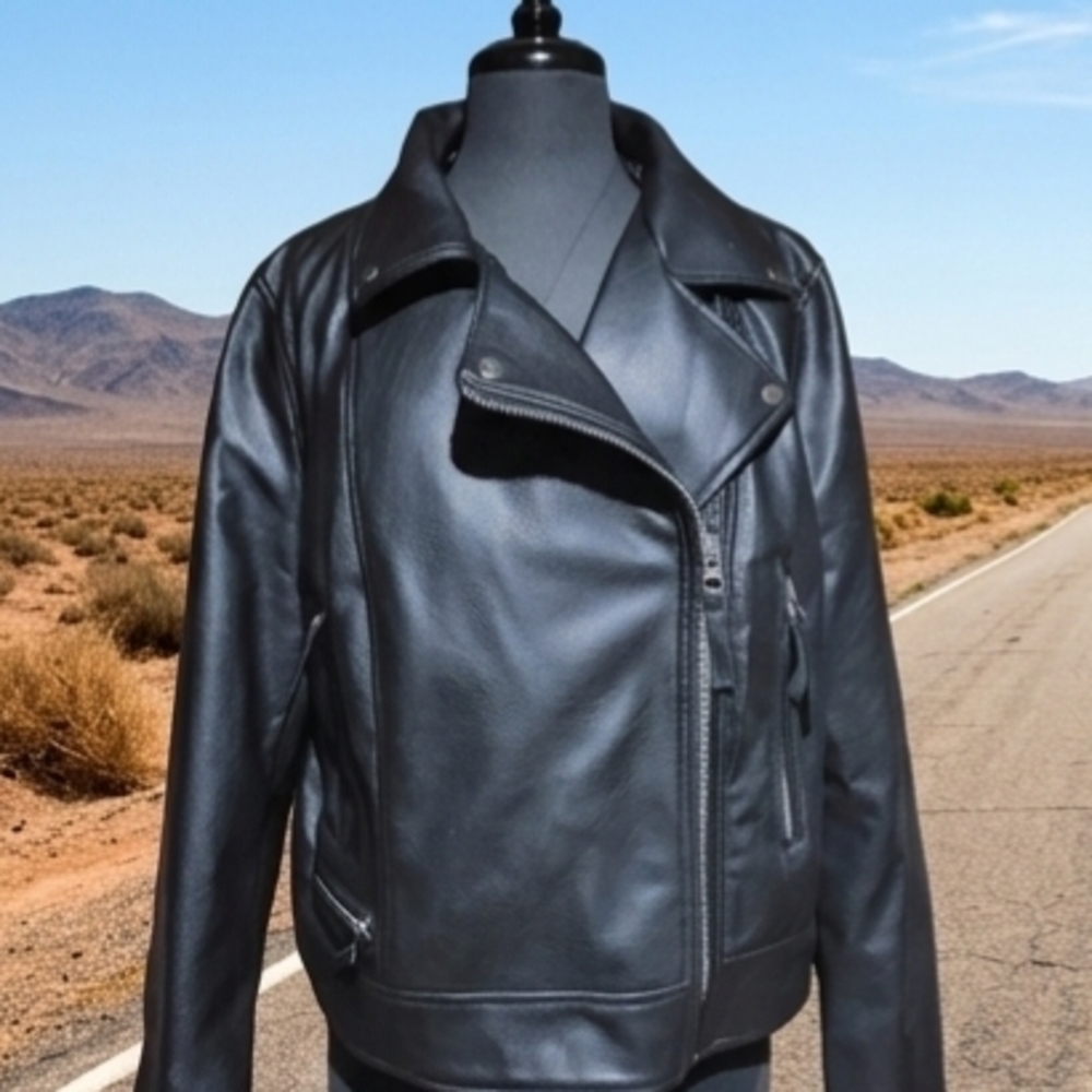 Classic Black Moto Leather Jacket